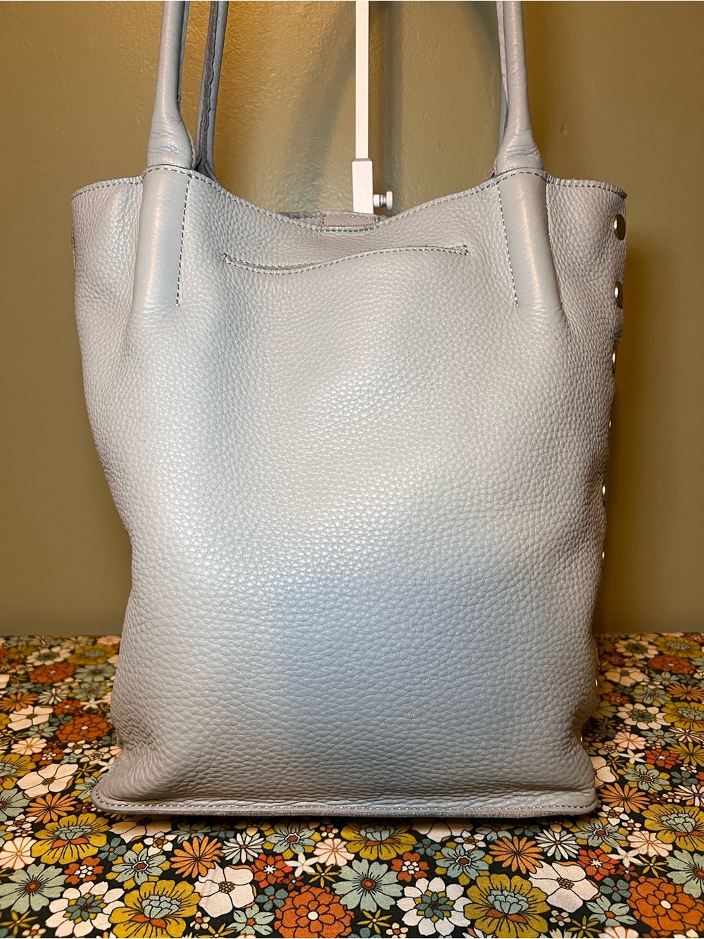 Hammitt Oliver Medium Shoulder Bag, Limited Edition Dust Blue and Brushed Silver - Picture 3 of 14
